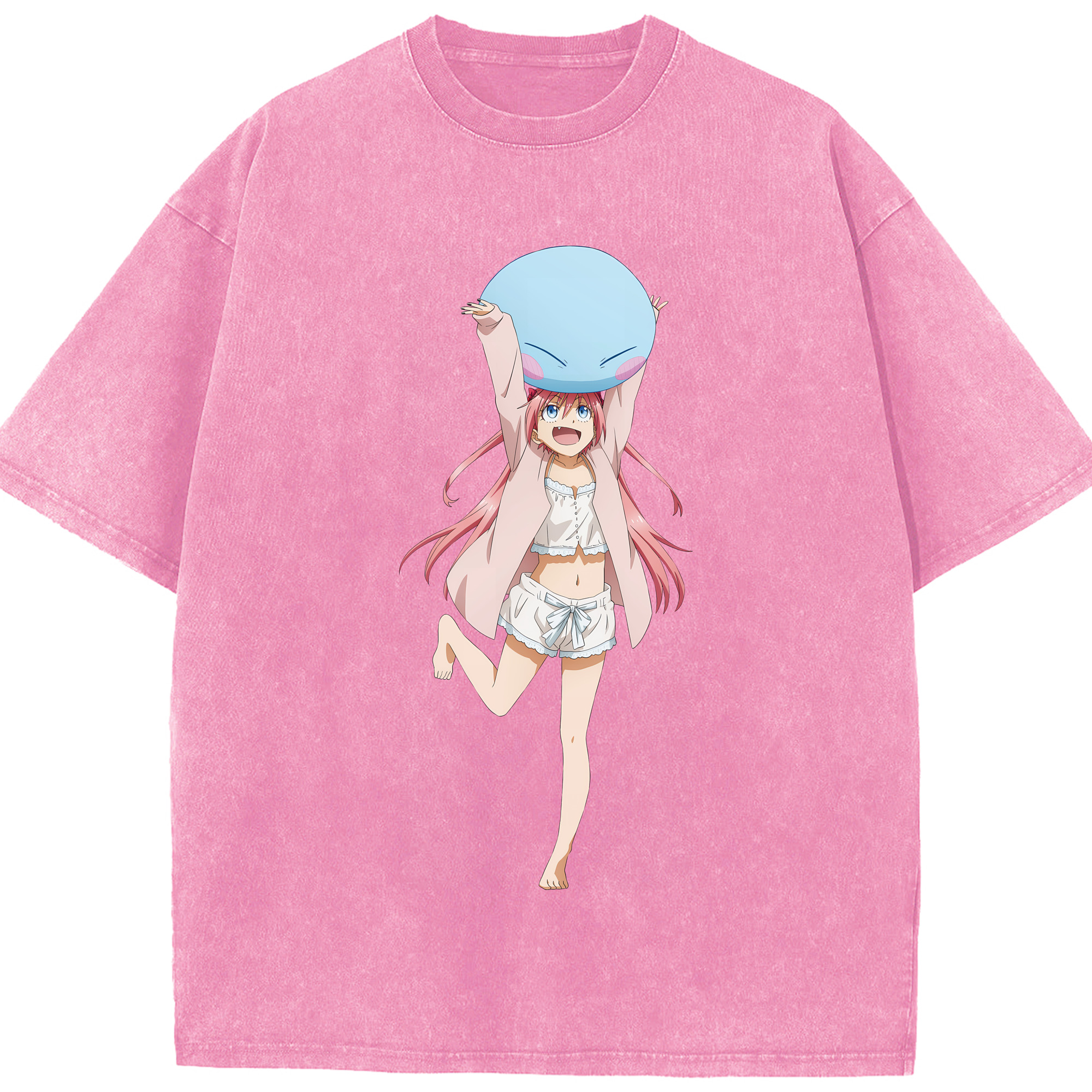 （画像用） 転スラ Regarding Reincarnated to Slime 綿100% ヴィンテージ風 半袖Tシャツ（フロントプリント）